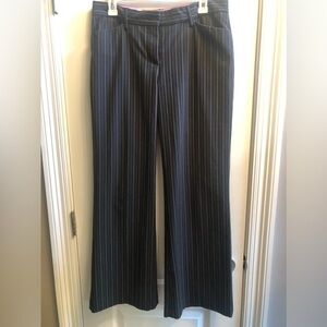 Vintage Y2K Women’s Pants Slacks Trousers Black with Pinstripes Wide Leg